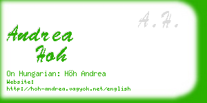 andrea hoh business card